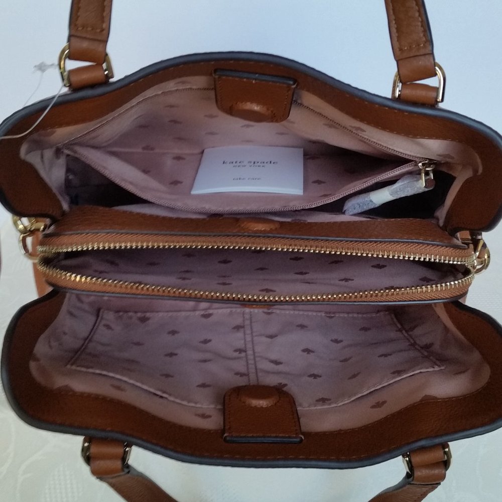 KATE SPADE Jackson Leather Satchel-Gingerbread Col - Picture 11 of 15